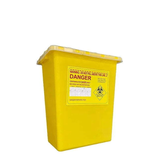 Высококачественный пластиковый медицинский контейнер для заточки для больницы, медицинский контейнер для заточки с биологической защитой для шприцевой иглы