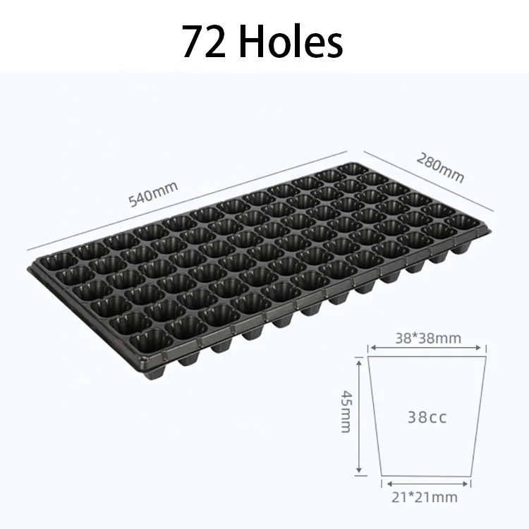 Custom PS (Polystyrene) Seedling Tray Cells Pack of Plant Starter Trays for Nursery Garden & Hydroponics for Flower & Plant U