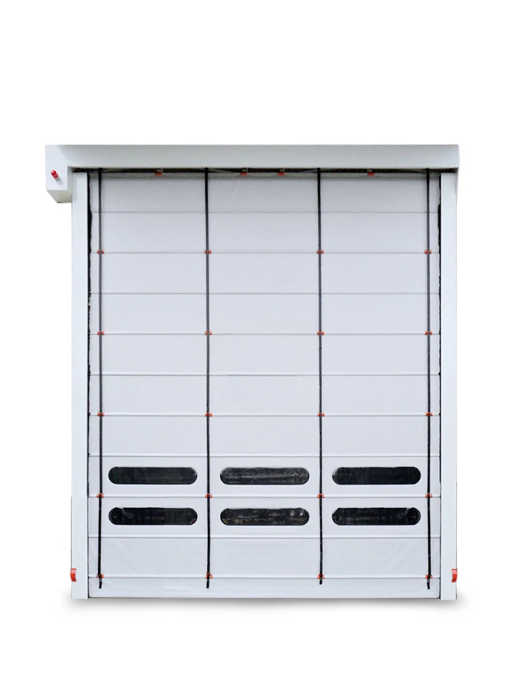 Hot Sale Automatic High Speed Pvc Stacking Doors/Folding Type Pvc Fabric Fast Rolling Rapid Roller Shutter Door