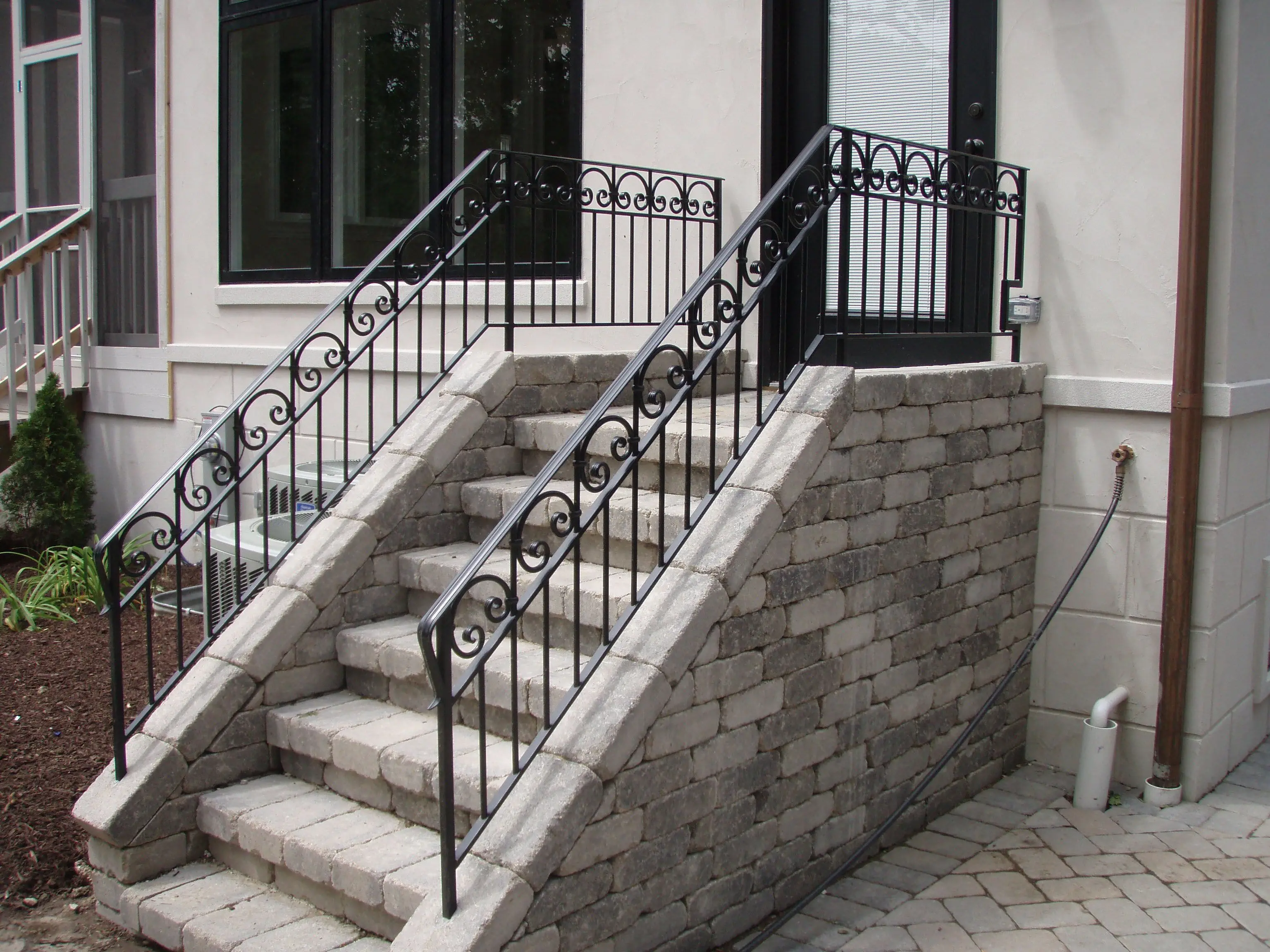 Iron Railings Front Proch Iron Art Home Used Black Galvanized Metal Railing