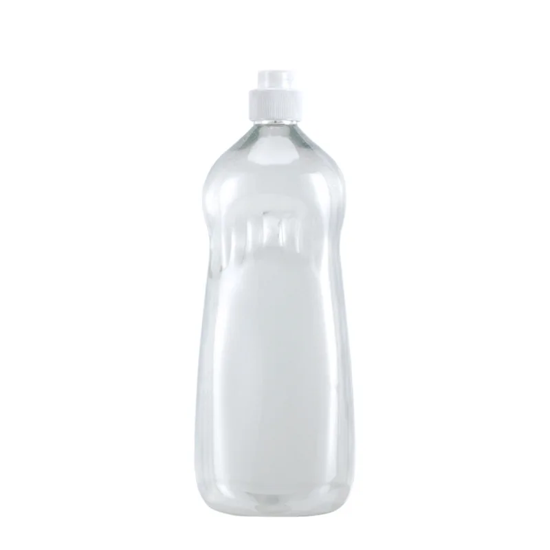Customized Transparent Kitchen Dishwashing Liquid Package  850ml Plastic PET Household Cleaning Agent Bottle with Screw Flip Cap