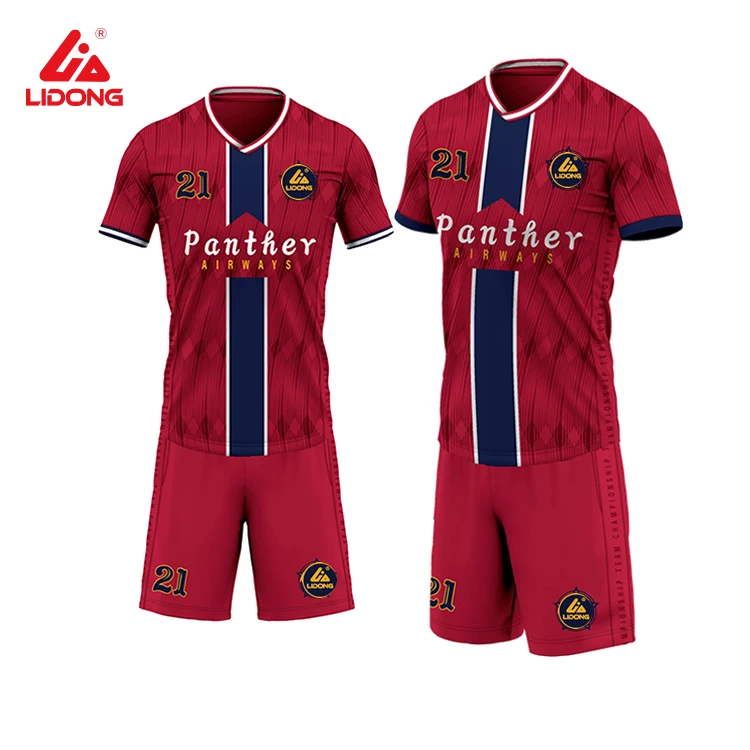 
2021 new products free design sample quick dry breathable football sportswear oem custom soccer jersey 