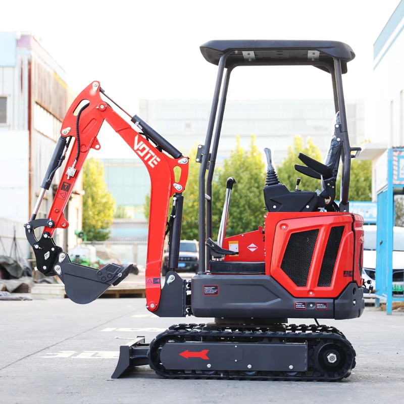 Good quality Mini Excavator 1 Ton EPA Engine  Crawler Micro Digger 1.6 tons 2 Hydraulic Farm mini small excavator Bagger