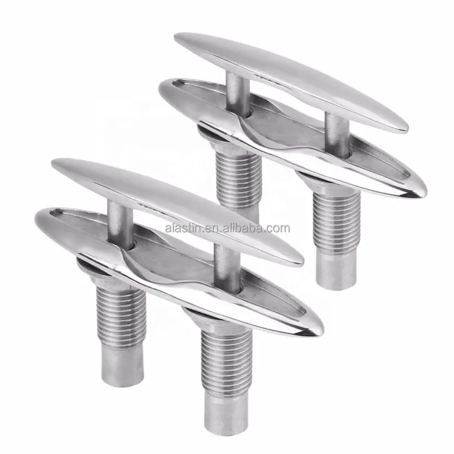 High Quality Mirror Polished Stainless Steel Cleat Marine Oem&Odm Flush Cleat For Boat POWER MARINE Pop Up Boat Cleats