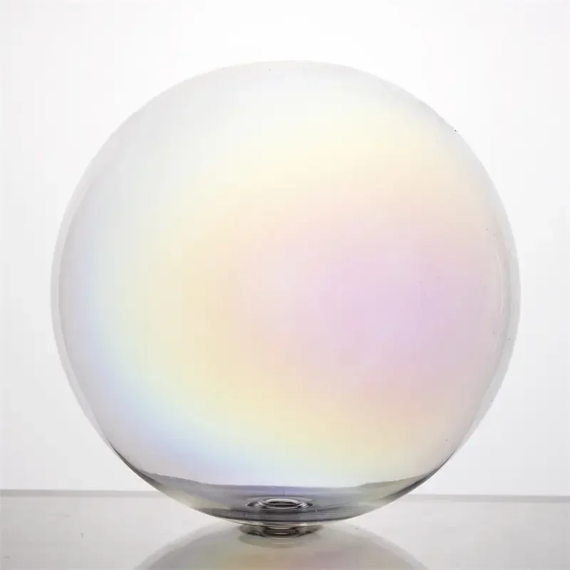 2023 New Custom Superior Interior Lampshades Round Hand-blown Glass Iridescent Sphere Blown Glass Lampshade