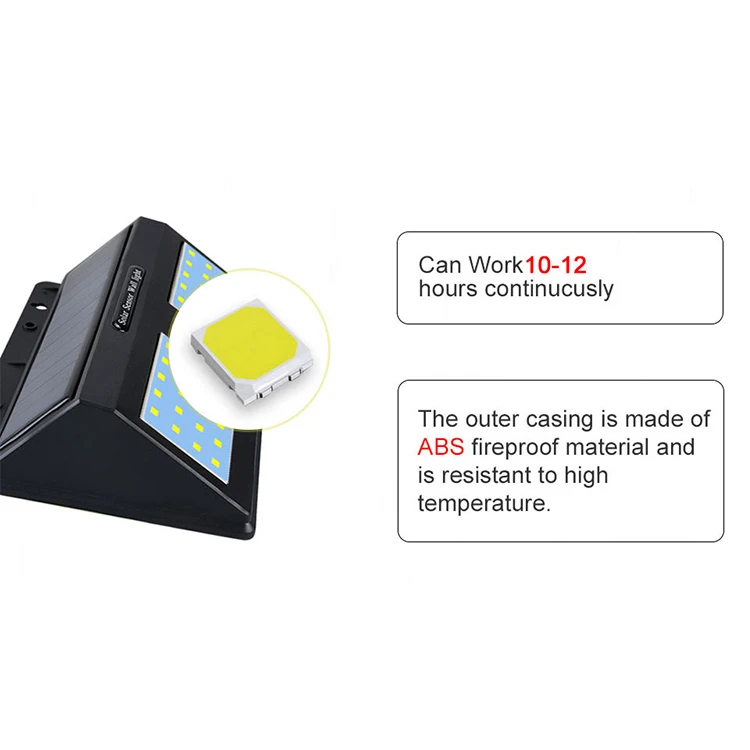 
Easy Installation PIR Motion Sensor Outdoor Wall Lamp LED Solar Light Garden 
