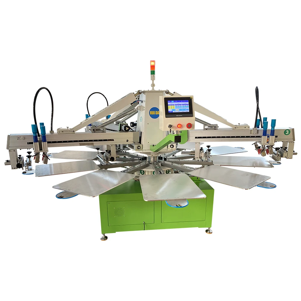 NS3010 3 color 10 stations automatic T shirt silk screen printing machine