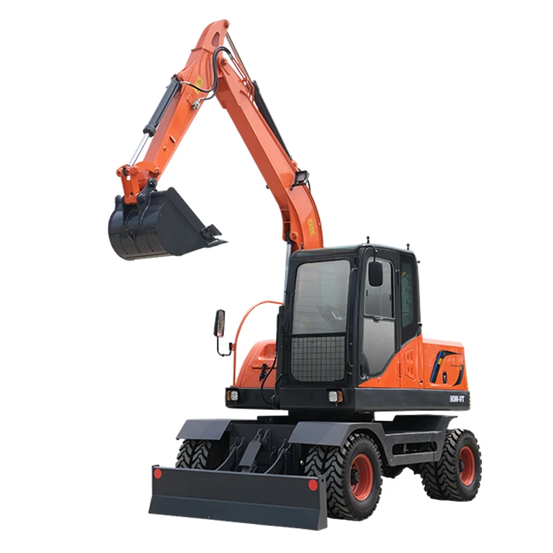four-wheel drive mini excavator 8 ton wheel hydraulic excavator