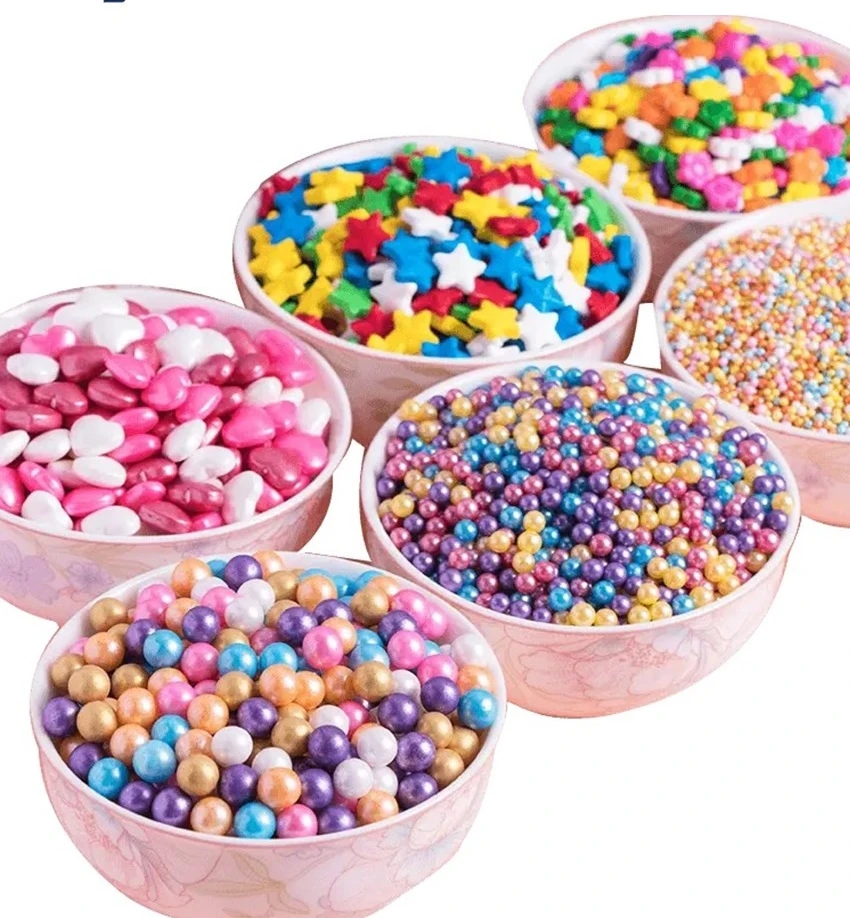 Beigu съедобная посыпка жемчужные звезды сахарные продукты объемные ломтики радужные золотые синие съедобные посыпки конфеты для украшения торта