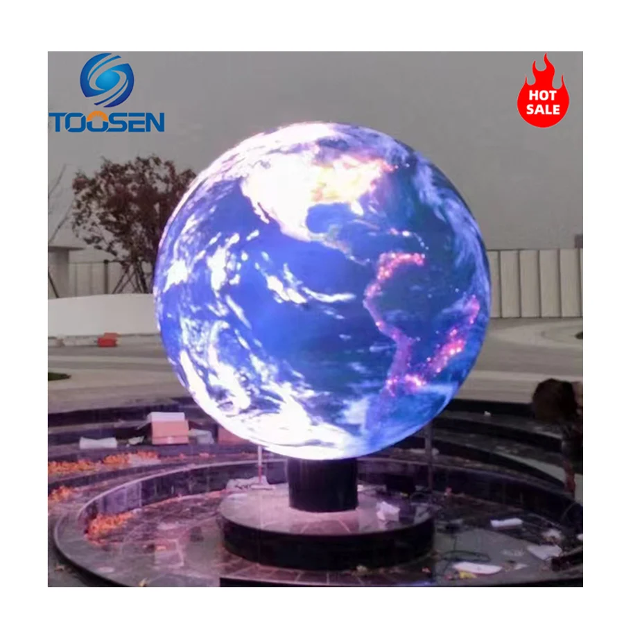Toosen Sphere LED Video Screen Globe Shape P1.2P1.5P1.8P2.5P3P4P5 LED Screen Ball 3D Pantalla Spherical LED Display Manufacturer