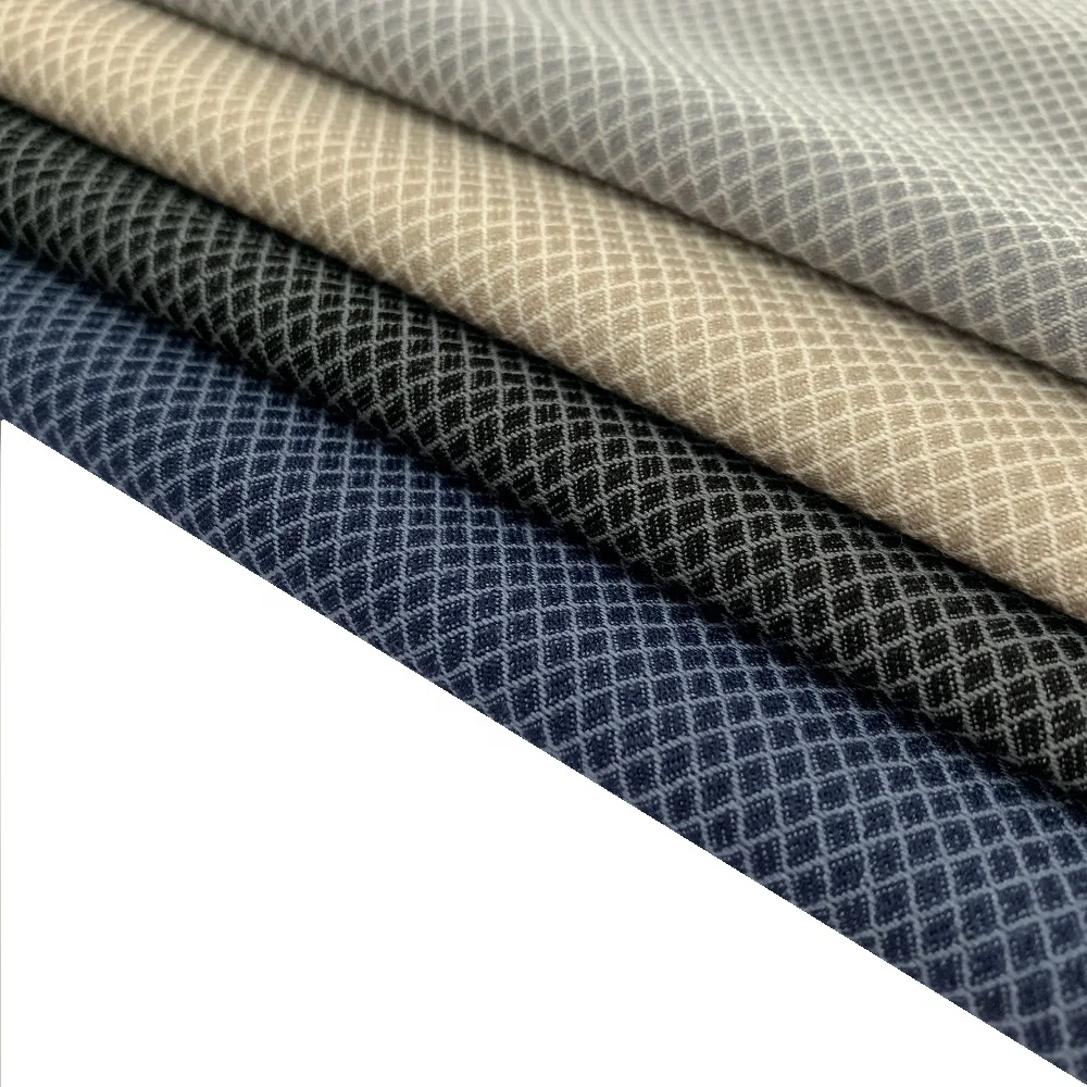 
Super Stretch With Diamond Jacquard Design 10S N/R Bengaline Woven Fabric For Women Tight Pants And Dresses 