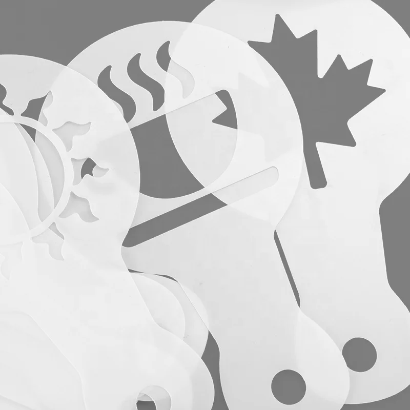  19 шт. печатная форма пластиковый пенопласт латте искусство трафарет кофе для