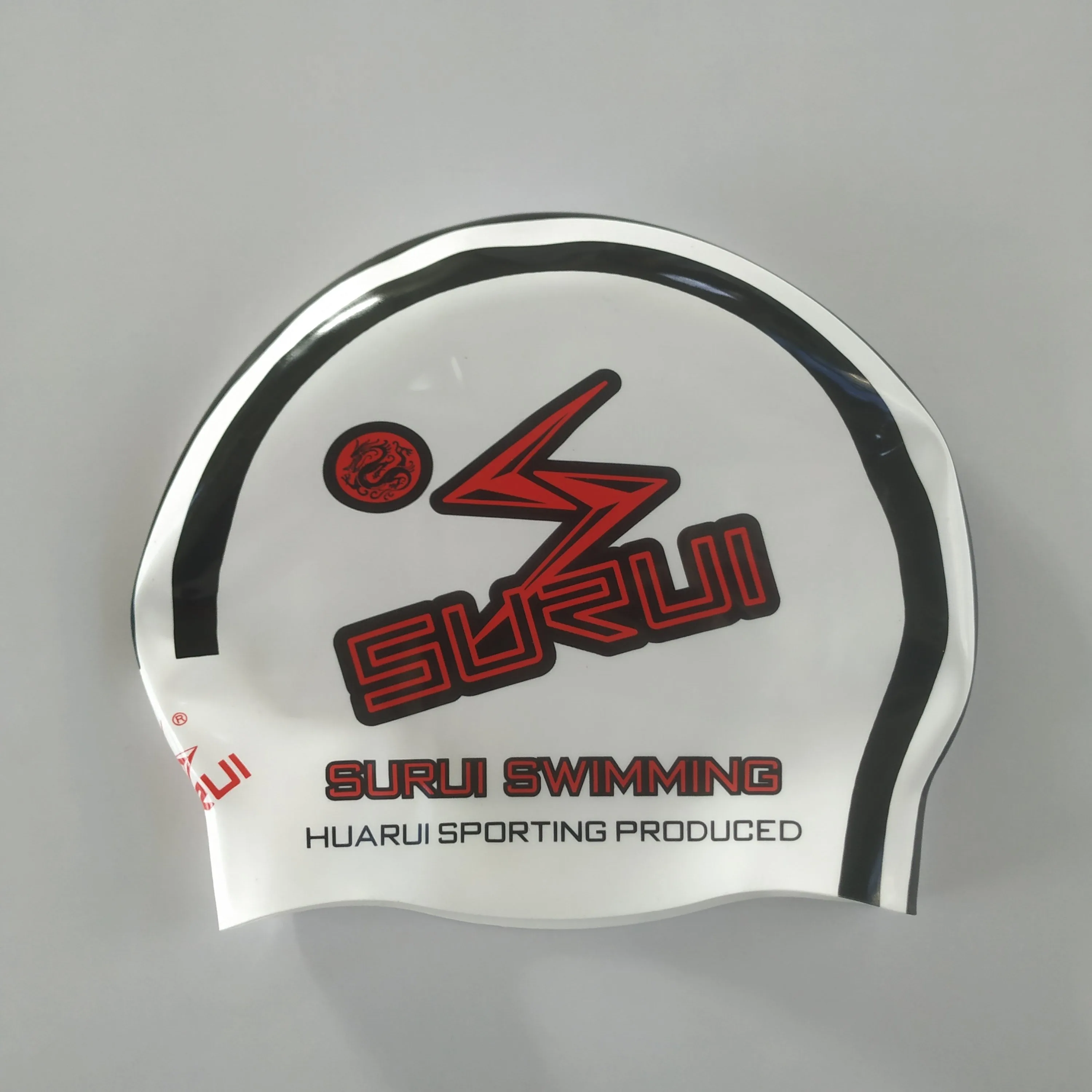 personalized silicone swimming cap custom logo adult size seamless swim hat