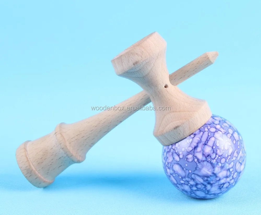 Wholesale Marble Paint Wooden Kendama Toy With Competitive Price 2024