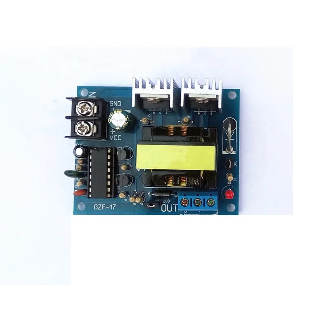 Taidacent DC 12V/24V to AC 0-110-220V Circuit Board Micro Inverter 100W Square Wave DC to High Frequency AC Converter