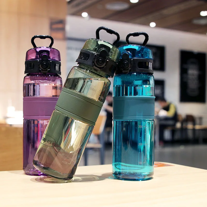 Outdoor Sports Portable Plastic Water Cup Portable With Graduated Filter Space Cup Student Bounce Cup Water Bottle