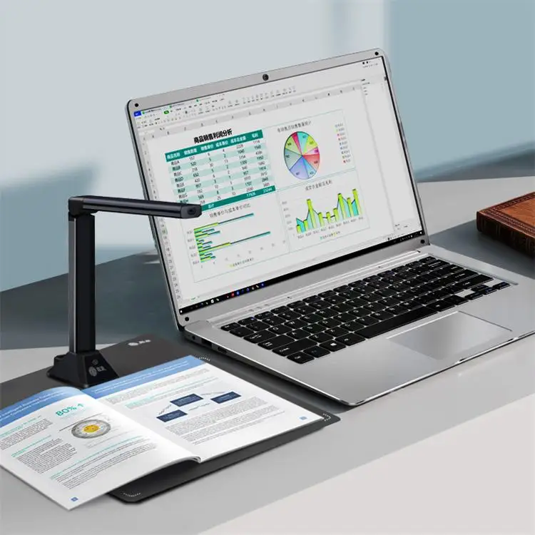 A4 High Speed Document Scanner Online Teaching IC Card Scan OCR Recogntion Software Support Portable Document Scanner Camera