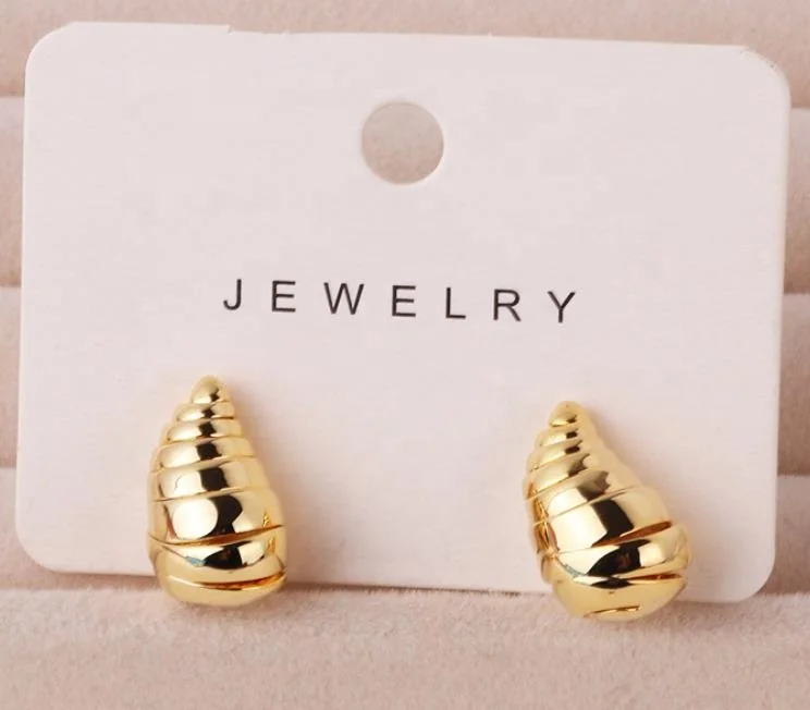 Hot selling melon seed water with drop mango chili earrings for women with copper plated gold size with 925 silver needles