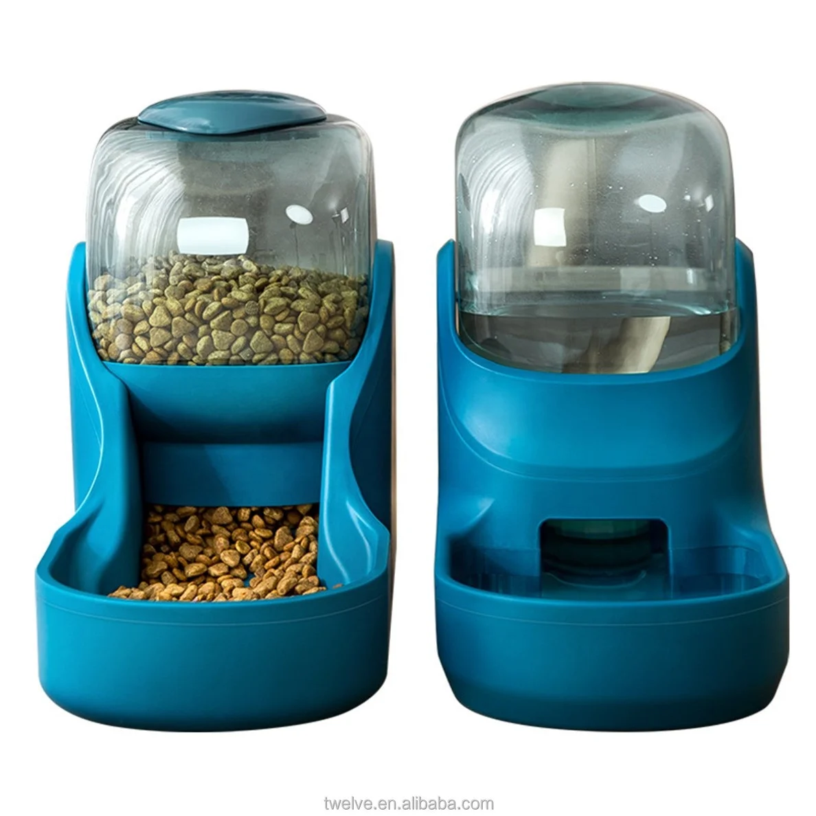 OEM para mascotas Pet PP+PET 3.8L/1.5KG Automatic Feeder Cat Water Dispenser Slow Food Feeding Container Dog Automatic Feeder