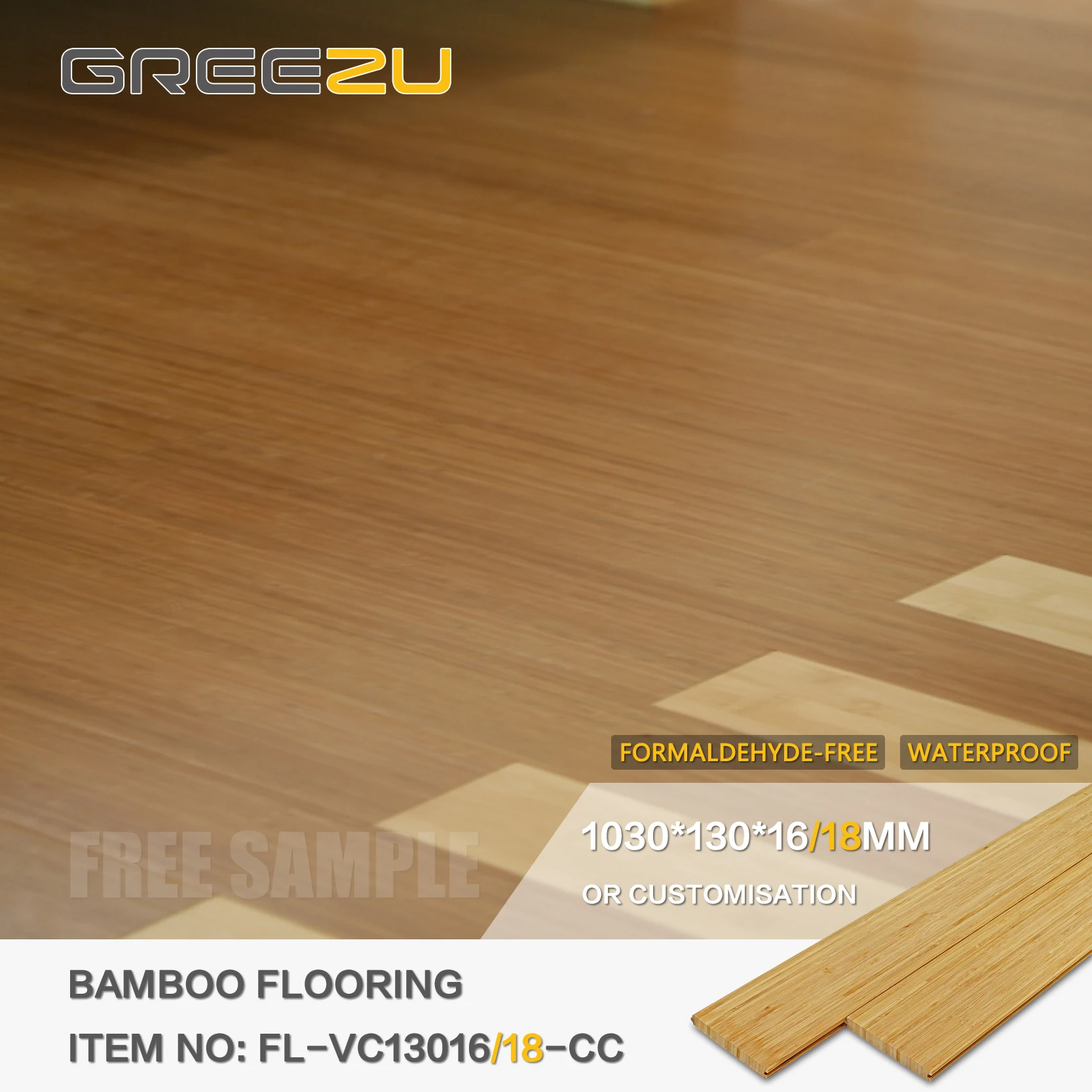 Durable Indoor Usage Natural Floating Installation Vertical Bamboo Flooring for Sauna Easy Installation