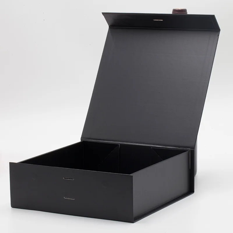 Wholesale Custom Black Pink White Folding Magnet Cardboard Packaging Paper Box Magnetic Luxury Gift Box With Ribbon Bow