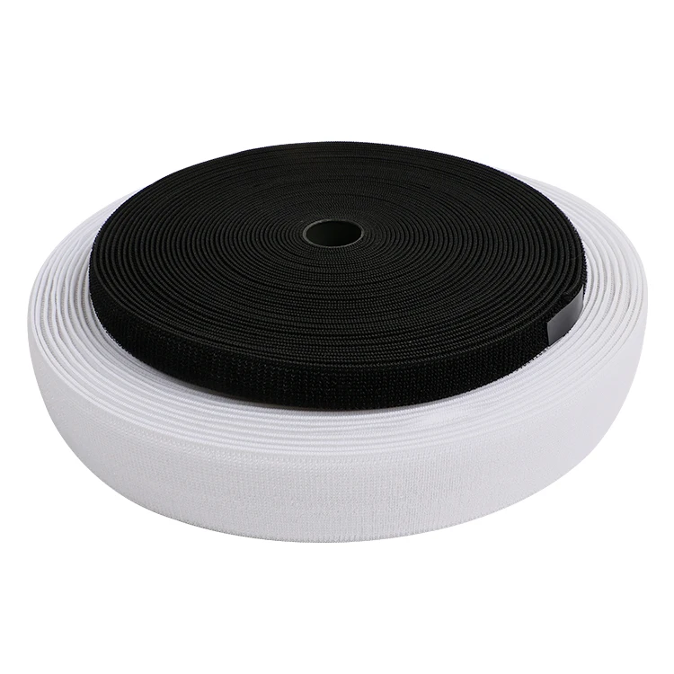 Factory custom black and white hook and loop tape of various sizes and  thin self adhesive  Velcroes