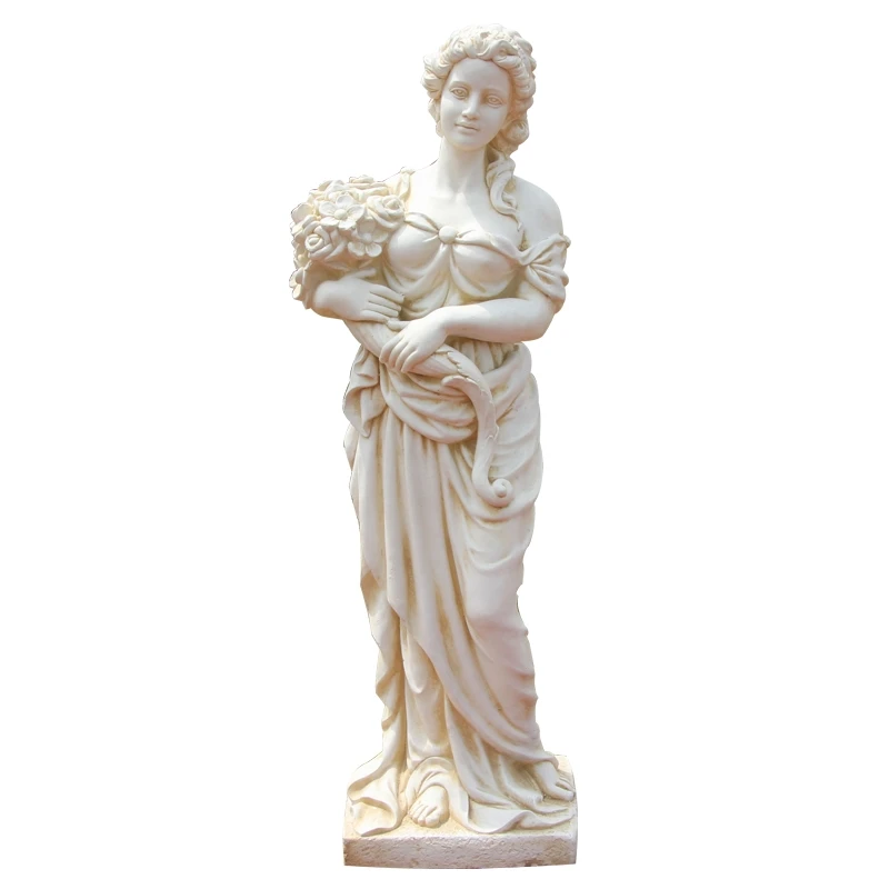 Outdoor Life Size Natural Stone White Marble Statue Sculpture Sale Western Set Statue