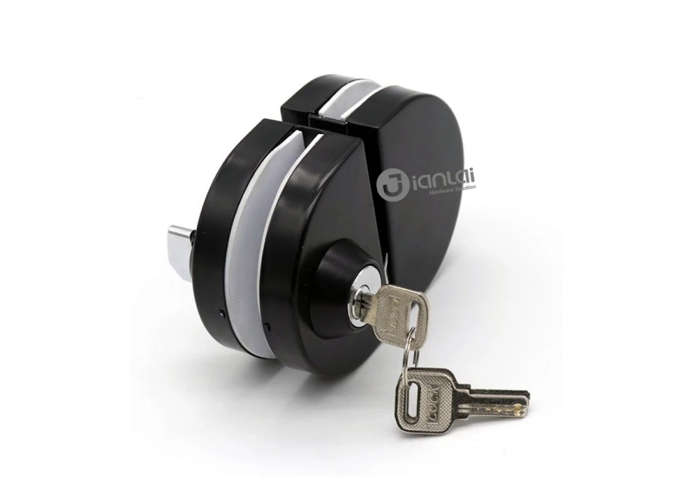 Modern Glass to Glass Door Lock Easy Installation Glass Door Accessory Brass Iron Handle Building Application