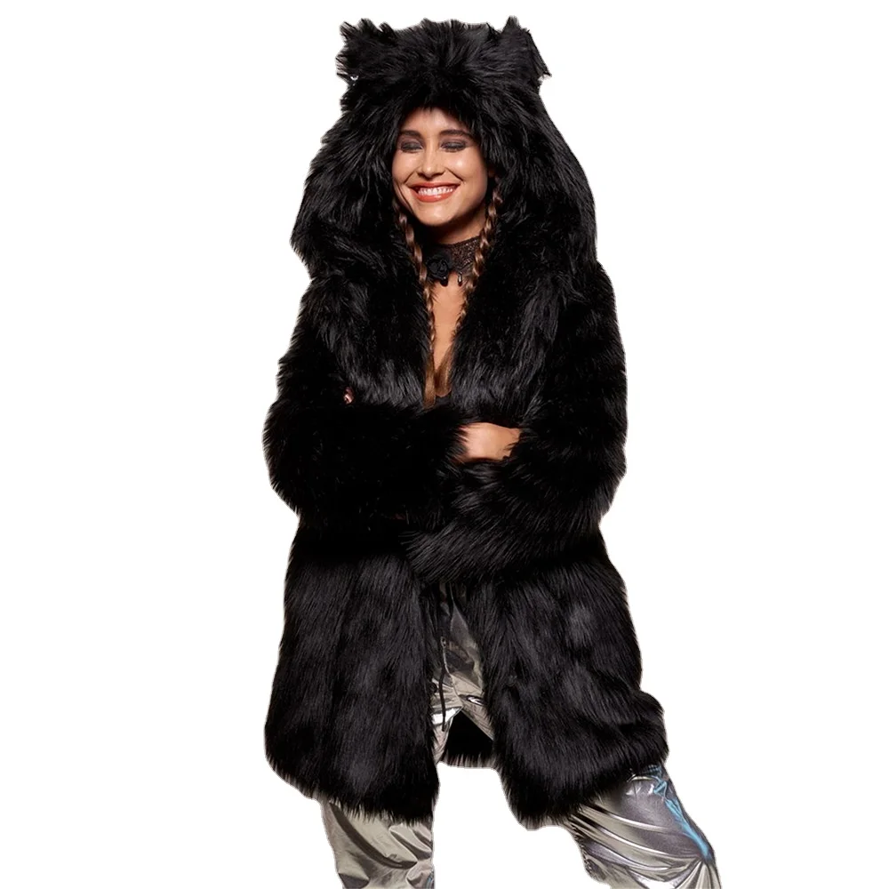 2020 оптовая продажа, низкий минимальный заказ, длинный Тренч, пальто из лисьего меха, Женская толстовка с капюшоном и леопардовым принтом, милое теплое Женское пальто-пуховик