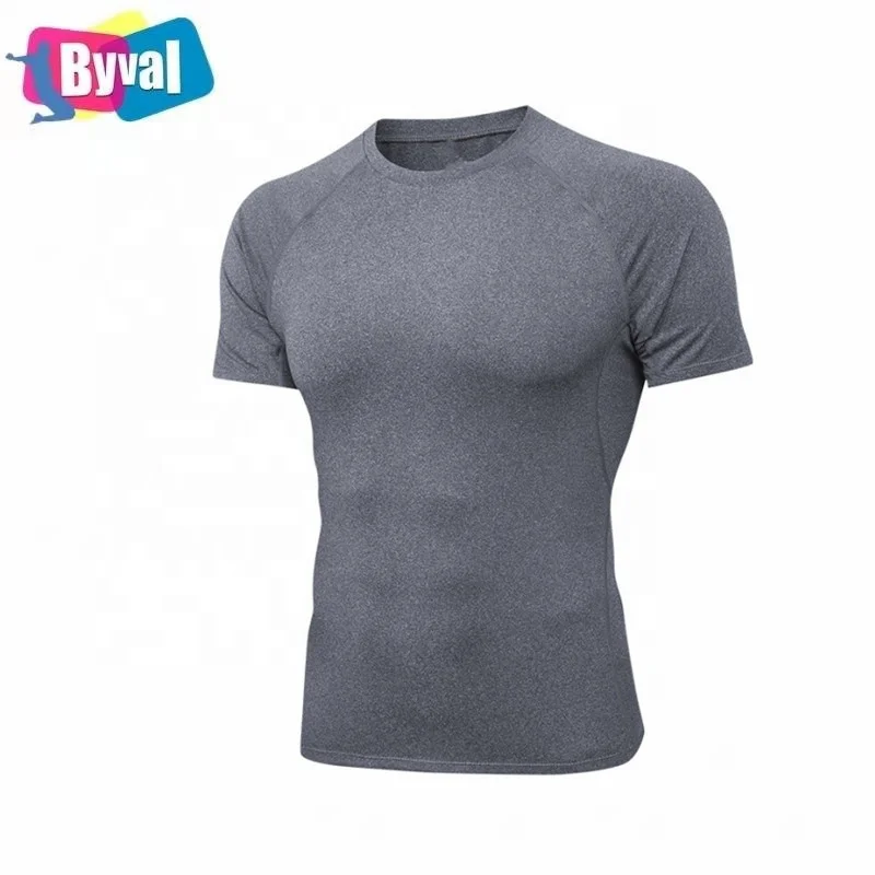 Hot Sale Men 100% Polyester Sport Shirt Split Side Gym Workout Short Sleeve Wholesale Casual Sublimation T Shirt For Men