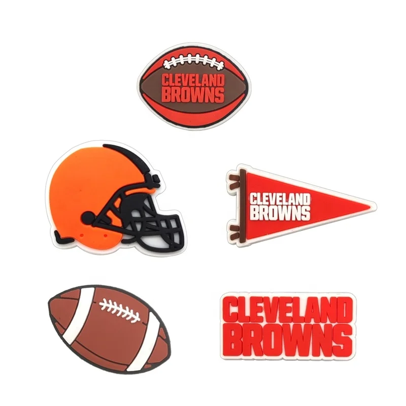 New football Sports Shoe Charms Sport Teams Helmet Hockey Shoe Charm Pvc Shoe Decorations Ball