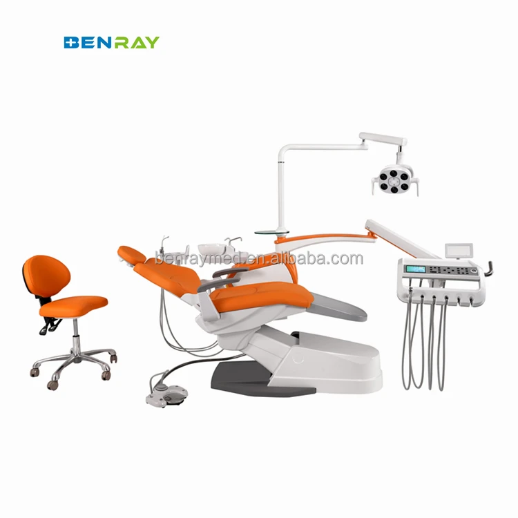 Guangzhou Cheap Top 10 Sensor LED Light Memory Safety Dental Chair Set Europe Cuspidor Dental Chair Price