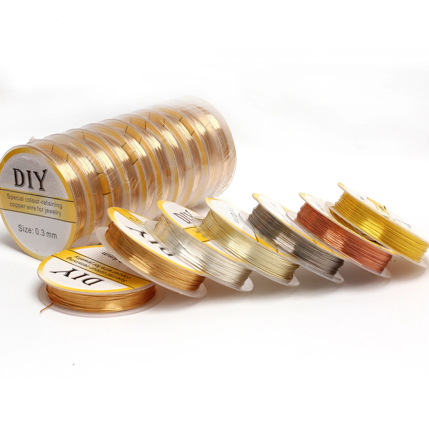 14K gold-coated color-preserving copper handmade diy gold wire soft wire winding braided shaping wire for jewelry hair accessory