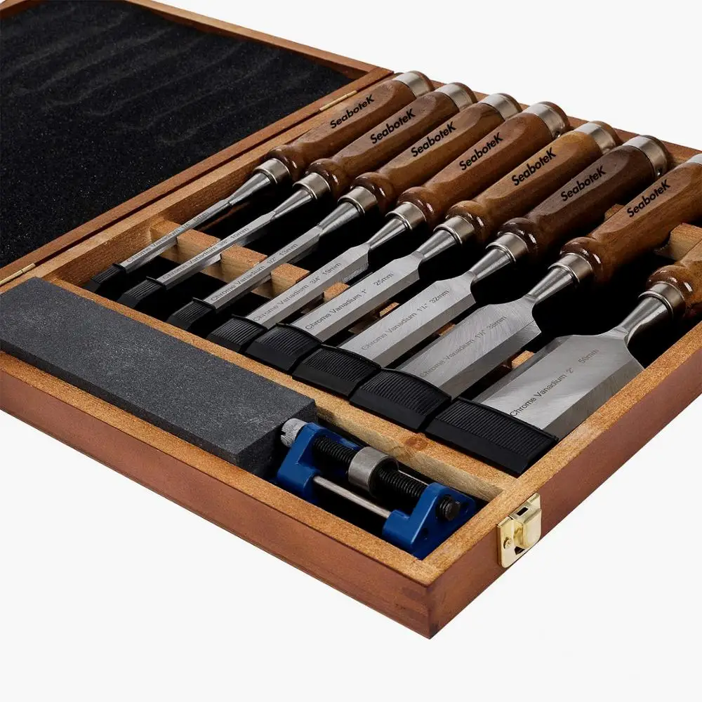 SEABO 8 шт. Набор долото для дерева хром-ванадиевое долото инструменты для резьбы по дереву
