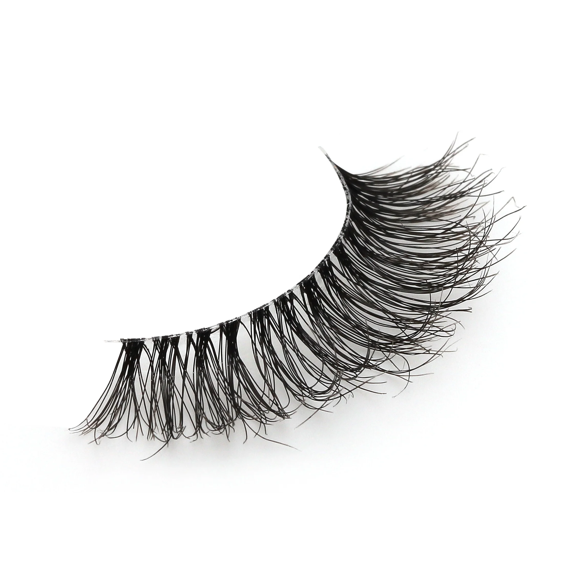 2023 Worldbeauty Top Quality Soft thin clear band private label faux mink lashes  Light Hollow easy Wear  eyelash