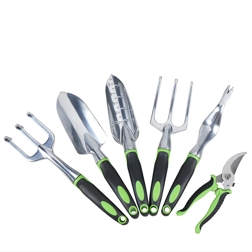 8-Piece Lightweight Aluminum Magnesium Alloy Garden Tool Set Ergonomic Non-Slip Handle Includes Shovel Scissors With Tool Bag