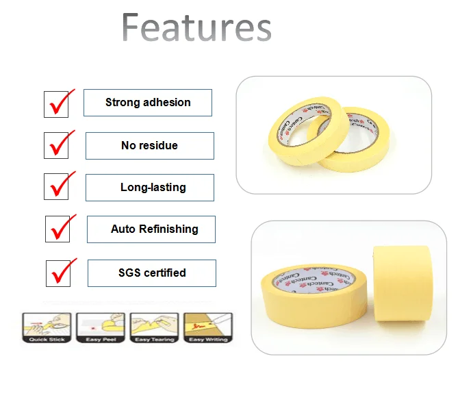 Factory Supply Uv Resistant Automotive Masking Tape