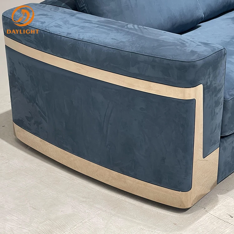 modern luxury bule sofa set fabric modern sofa couch living room sofas set furniture