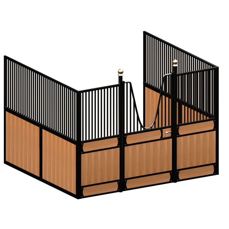 Новый дизайн оцинкованные стойла для лошадей индивидуальный стиль устойчивые фасады панели с бамбуковым наполнителем конного дома