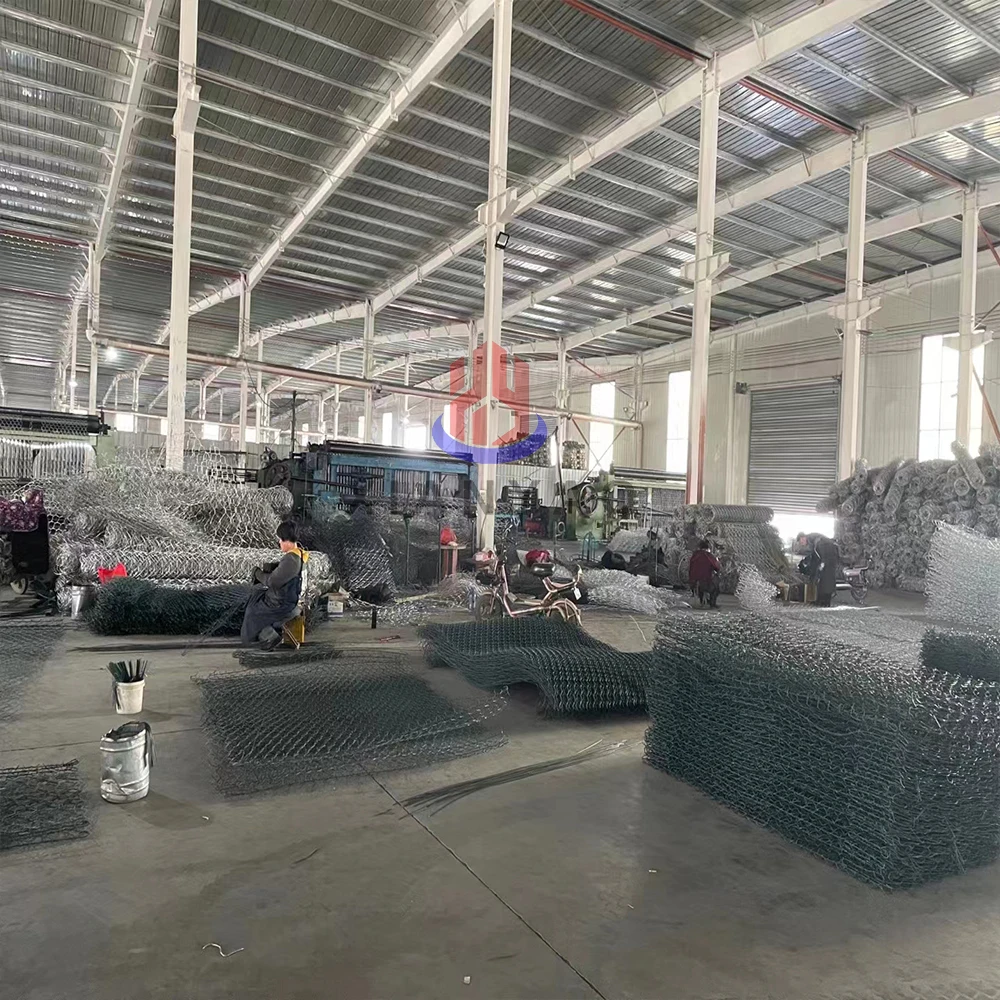 Auto Machine Woven Hexagonal Galvanized / PVC Coated 4 x 1 x 1 Stone Basket Gabion Box For Wire Fencing