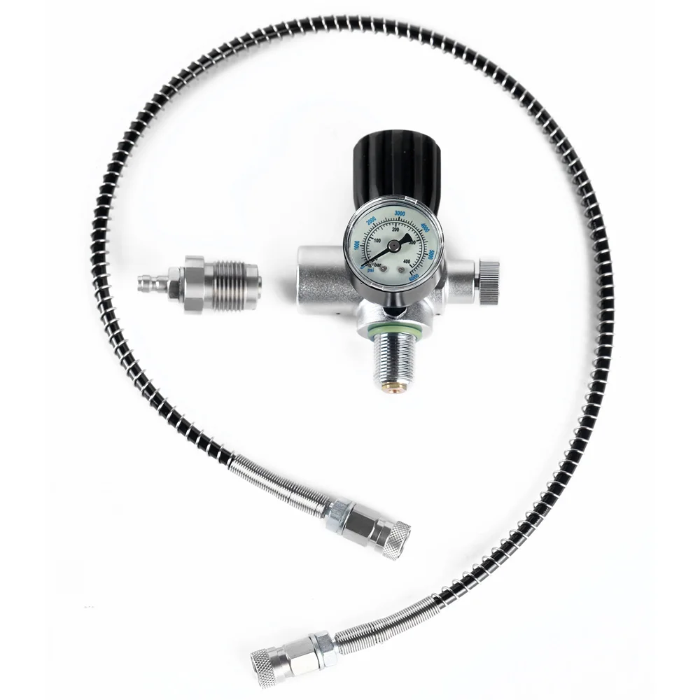 4500 PSI PCP Scuba Cylinder Tank Charging Valve Air Filling Station M18x1.5 Thread Refill Adapter with 75cm High Pressure Hose