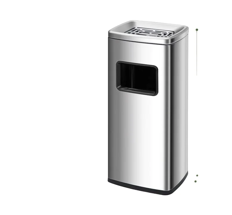 stainless steel trash can Ashtray Commercial Hall Hotel Corridor Smoke Extinguishing  Elevator Mouth Ashtray Vertical Indoor