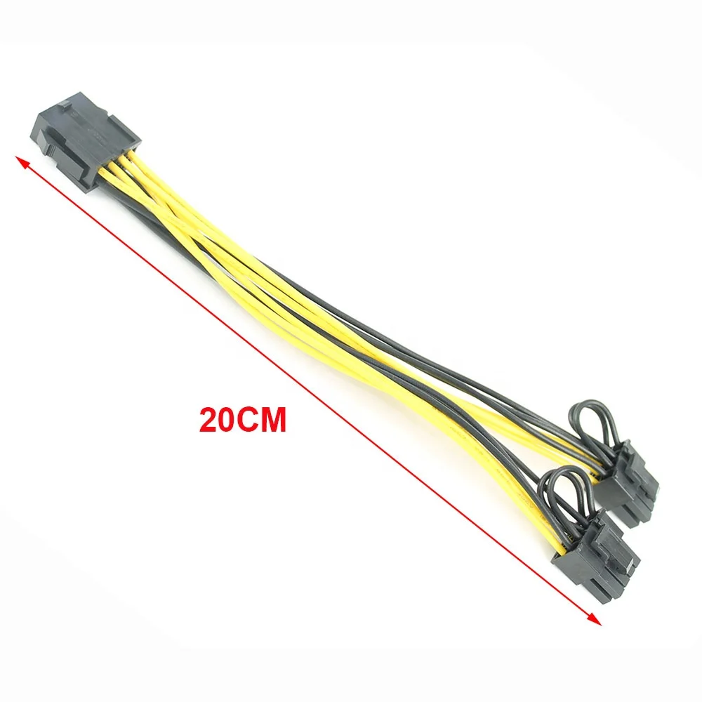 PCIe силовые кабели 6Pin женский двойной 8Pin 6 + 2 контактный разъем Pci-express адаптер питания