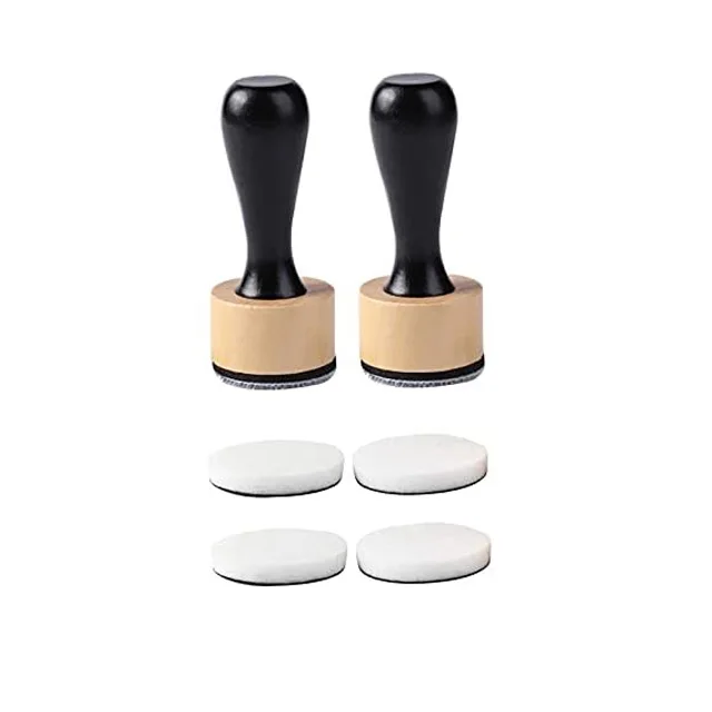 21101B Ink Blending Tool with Domed Foam Applicators- 2 wood applicator+5pcs round sponge