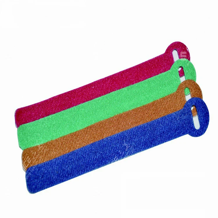 Hot Sale Custom Printed Heat Resistant Reusable Barcode Hook and Loop Cable Ties