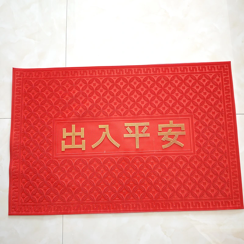 Chinese Traditional Design PVC Floor Mat Carpet With Anti-slip Backing