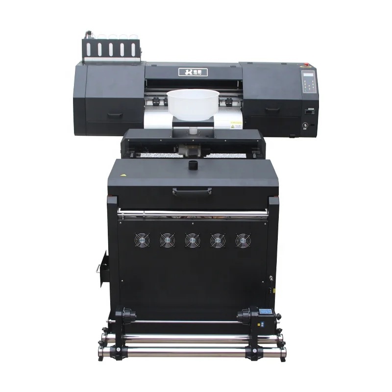 A1 60cm T-Shirt Printing Fully Automatic Thermal Transfer Pet Film Dual Head/4 Head Dtf Printer with Xp600 I1600 Head
