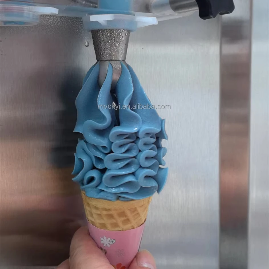 Mvckyi Countertop Automatic Sundae FROZEN COCKTAILS Freezer 5 Nozzle Italian Soft Serve Ice Cream Acai Machine