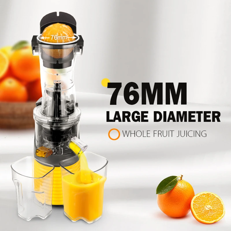 DSP OEM Cold Press Machine Stainless Steel Whole Slow Juicer Electric Vegetables Fruit Big Mouth Slow Juicer Extractor Machine