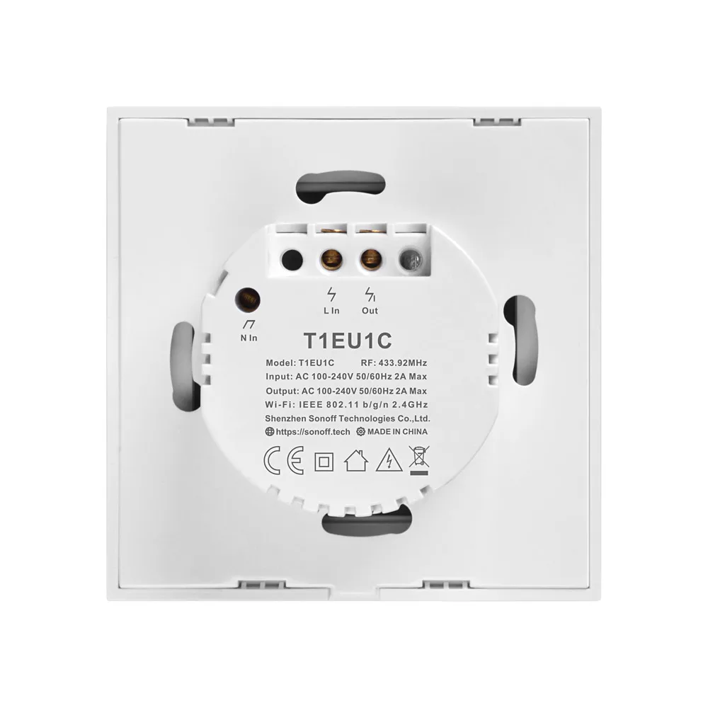  Интеллектуальный выключатель света Sonoff TX T1 ЕС 1 2 3 Gang Wi-Fi/433/RF переключатель модуль автоматизации 